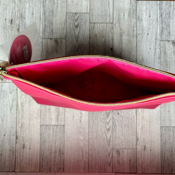 NEW Large Pink Cosmetic Bag Pouch "Stop....Glamour Time" with Gold Tassel - Picture 4 of 5